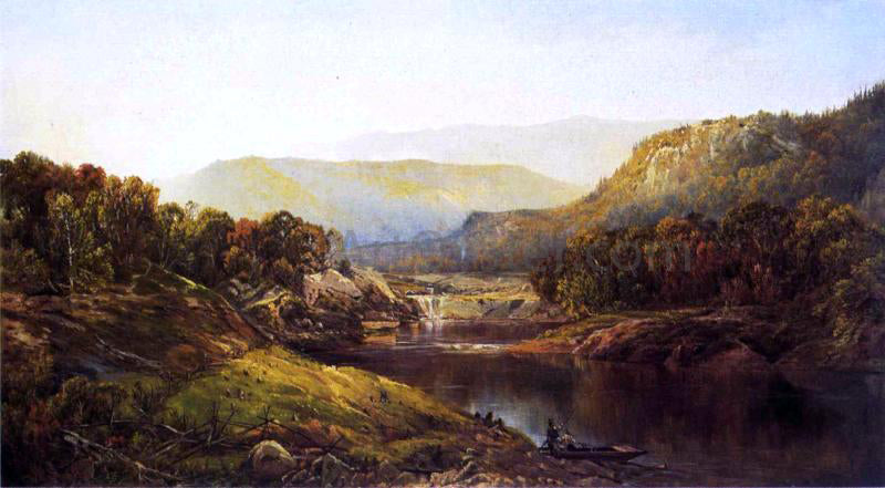 William Louis Sonntag Fishing - Canvas Print
