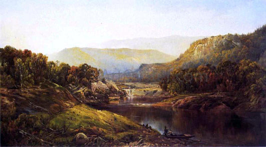 William Louis Sonntag Fishing - Canvas Print
