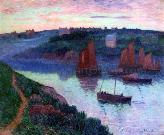 Henri Moret Fishing Boats in Brittany - Canvas Print