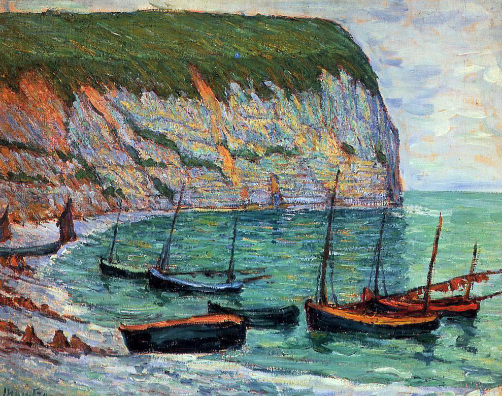 Maxime Maufra Fishing Boats on the Shore - Canvas Print