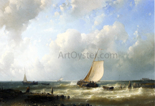 Senior Abraham Hulk Fishing Boats Setting Out - Canvas Print