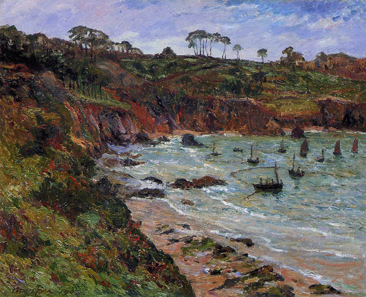 Maxime Maufra Fishing for Sprats in Winter at Douarnenez - Canvas Print