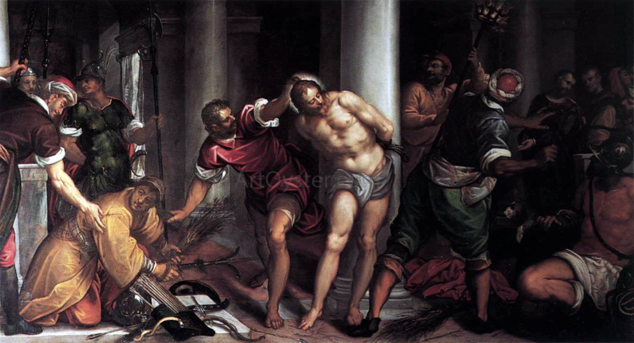 Antonio Vassilacchi Flagellation - Canvas Print