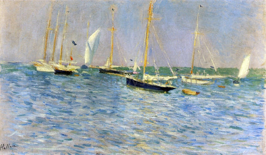 Paul Cesar Helleu Fleet of Sailboats - Canvas Print