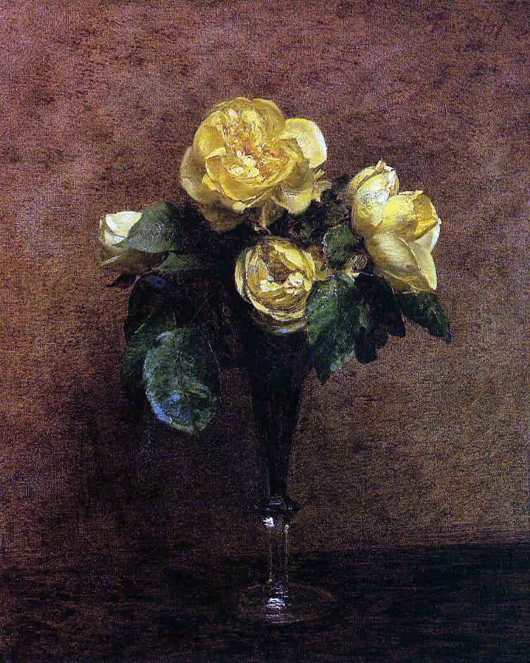Henri Fantin-Latour Fleurs: Roses Marechal Neil - Canvas Print