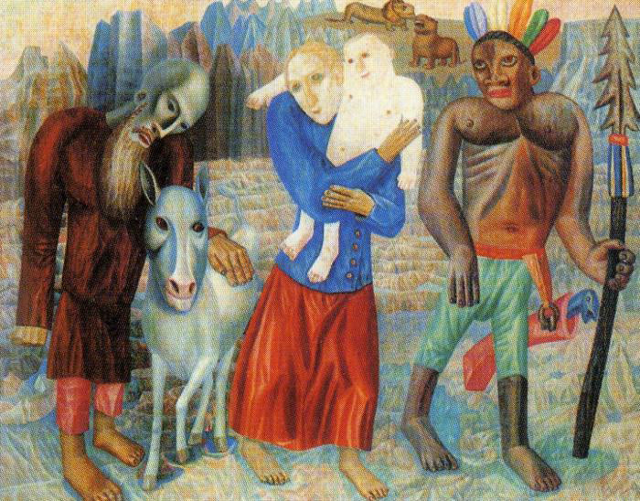 Pavel Filonov Flight to Egypt - Canvas Print