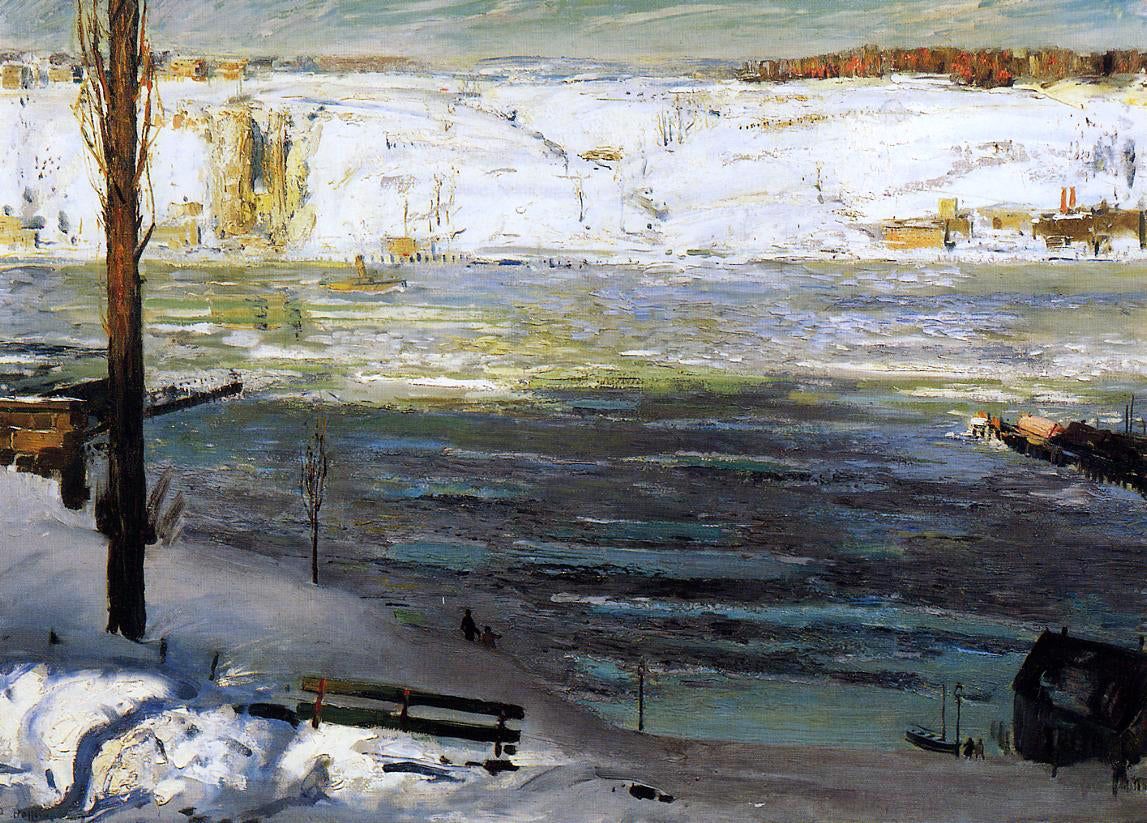 George Wesley Bellows Floating Ice - Canvas Print