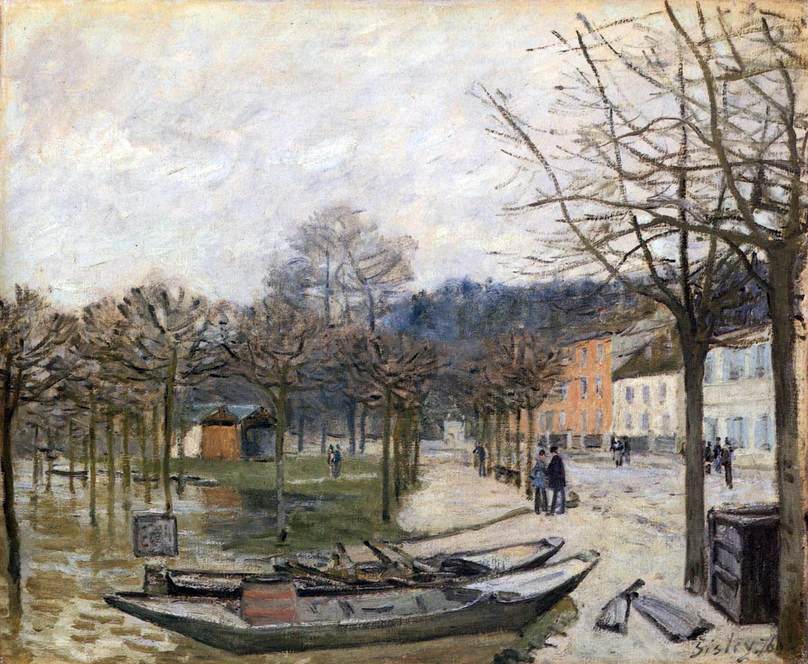Alfred Sisley Flood at Port Marly - Canvas Print