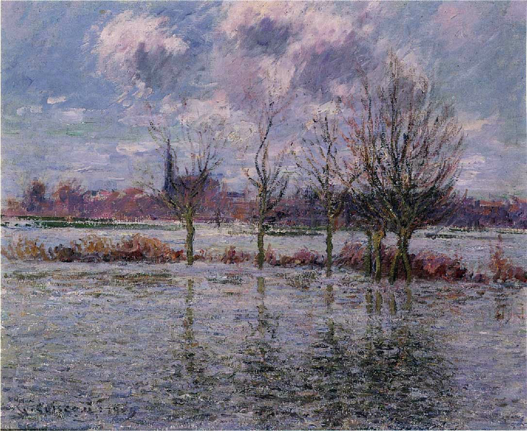 Gustave Loiseau Flood near Nantes - Canvas Print