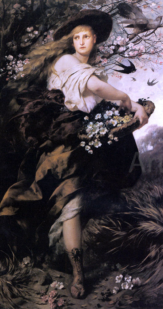 Ferdinand Keller Flora - Canvas Print