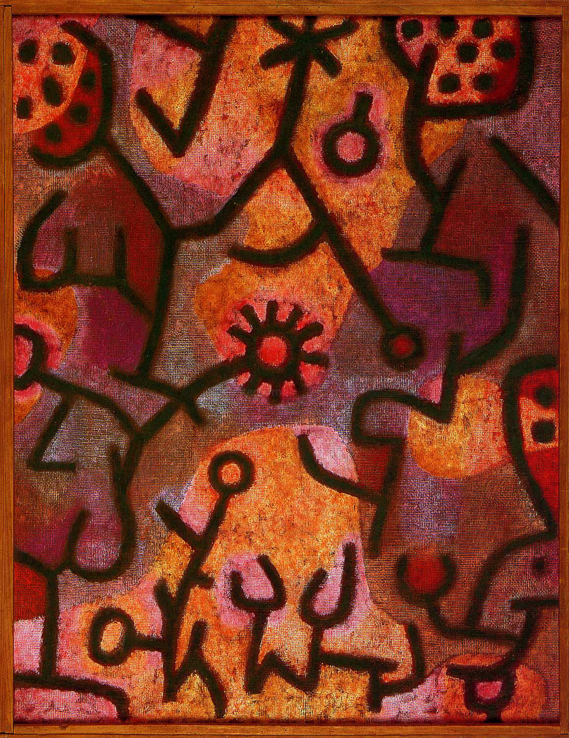 Paul Klee Flora on Rocks Sun - Canvas Print