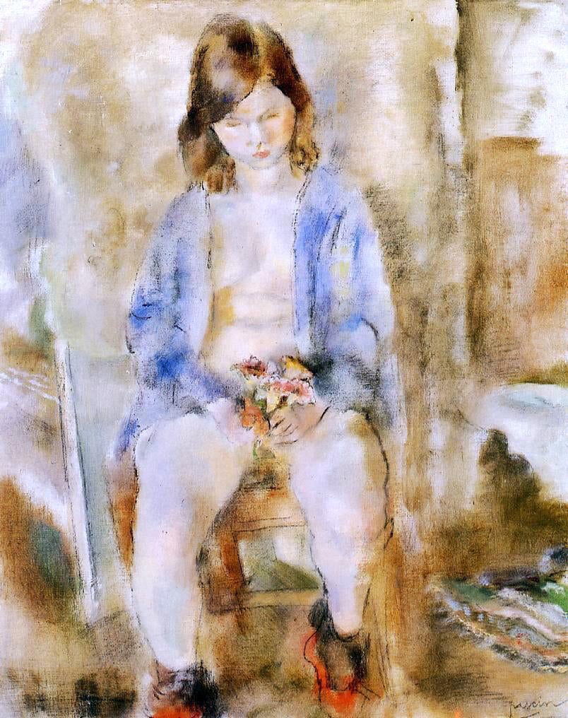 Jules Pascin Flora with Flowers - Canvas Print