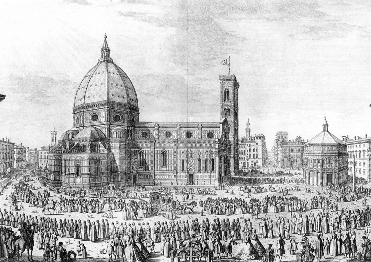 Giuseppe Zocchi Florence Cathedral - Canvas Print
