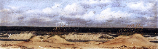 William Aiken Walker Florida Beach Scene with Sand Dunes, Sea Oats and Surf - Canvas Print