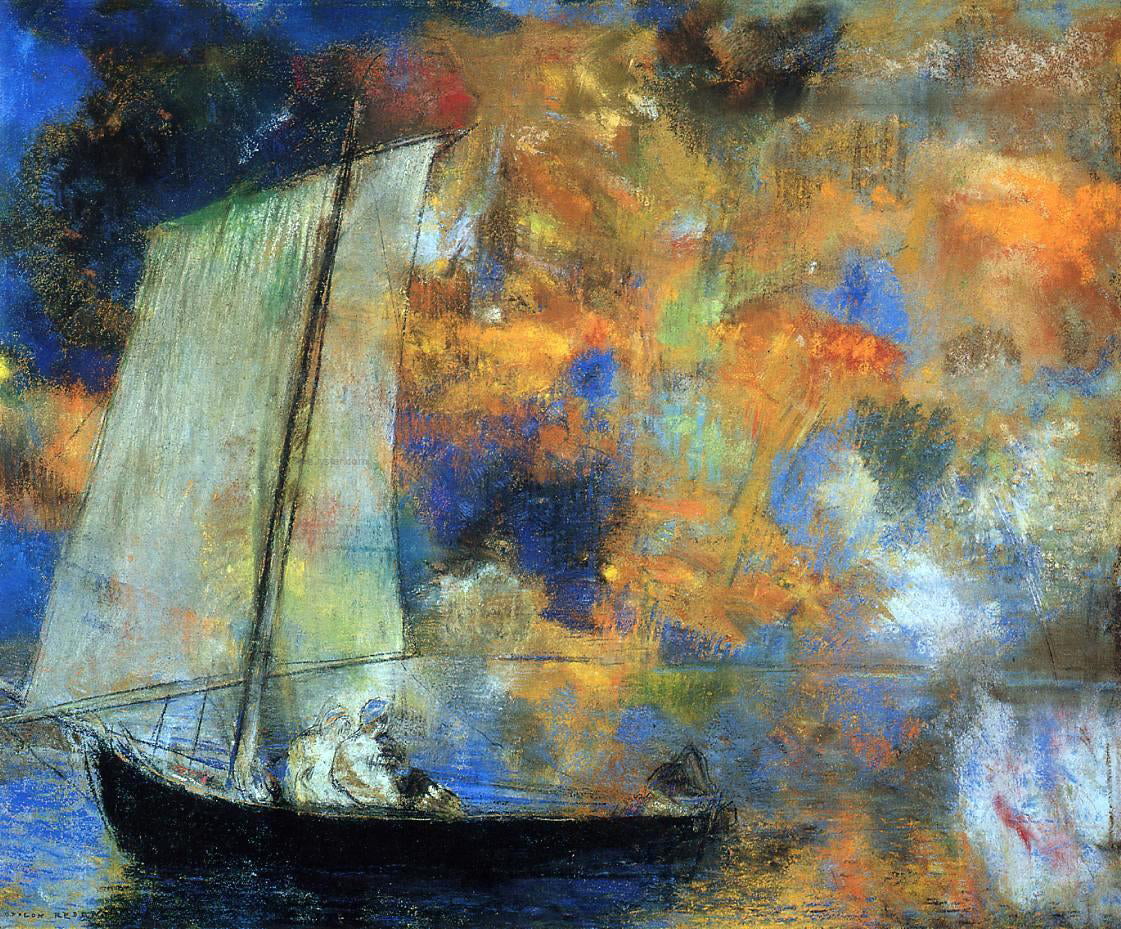 Odilon Redon Flower Clouds - Canvas Print
