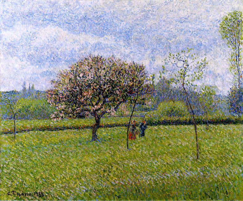 Camille Pissarro Flowering Apple Trees at Eragny - Canvas Print