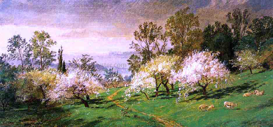 Jasper Francis Cropsey Flowering Trees - Canvas Print