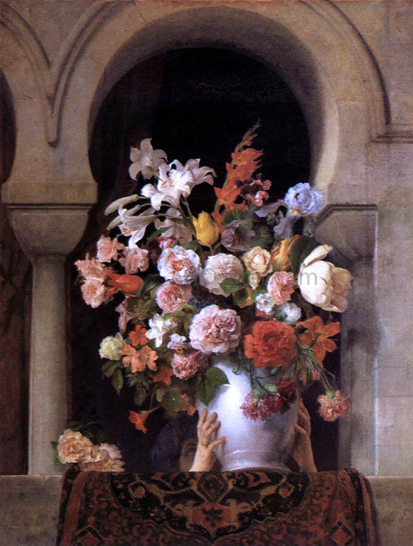 Francesco Hayez Flowers - Canvas Print