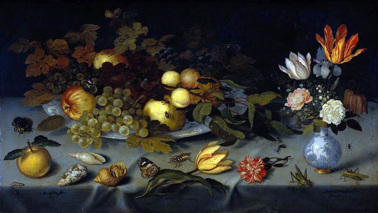 Balthasar Van der Ast Flowers and Fruit - Canvas Print