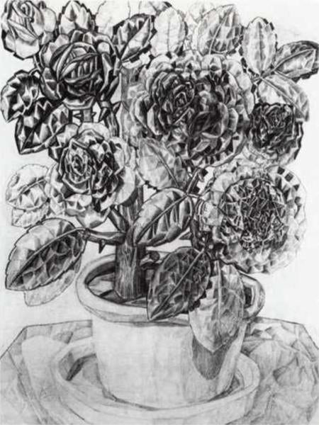 Pavel Filonov Flowers - Canvas Print