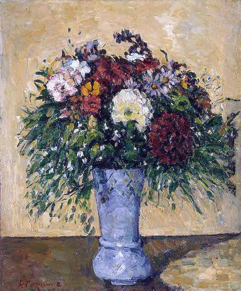 Paul Cezanne Flowers in a Blue Vase - Canvas Print
