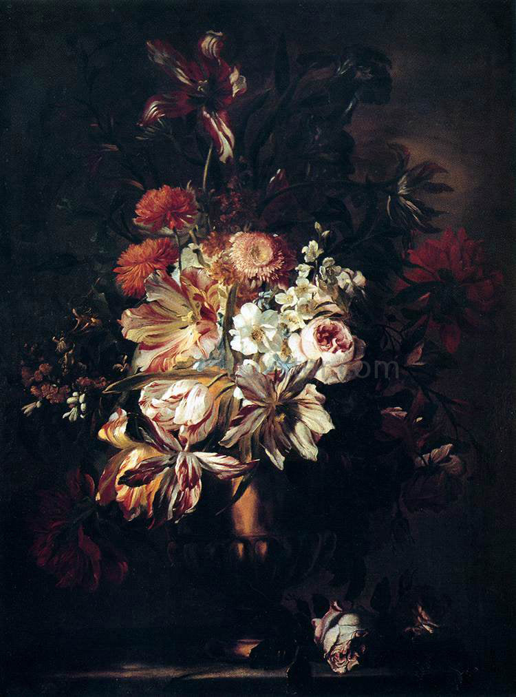 Abraham Brueghel Flowers in a Bronze Vase - Canvas Print