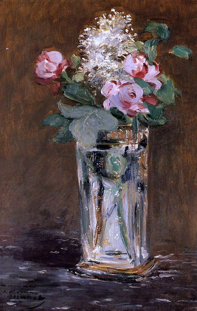 Edouard Manet Flowers in a Crystal Vase - Canvas Print