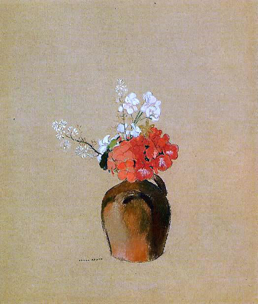 Odilon Redon Flowers in a Pot - Canvas Print