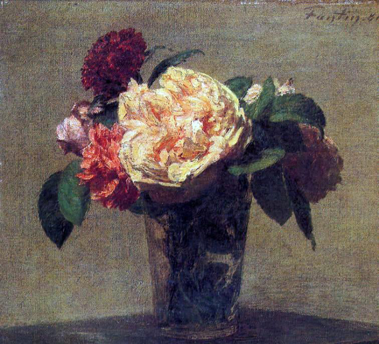 Henri Fantin-Latour Flowers in a Vase - Canvas Print