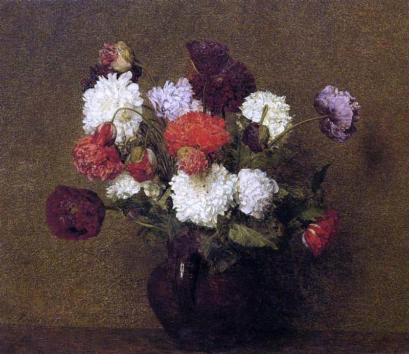 Henri Fantin-Latour Flowers: Poppies - Canvas Print