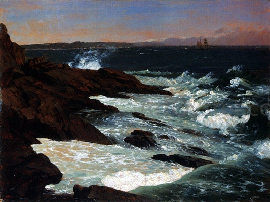 Frederic Edwin Church Fog off Mount Desert - Canvas Print