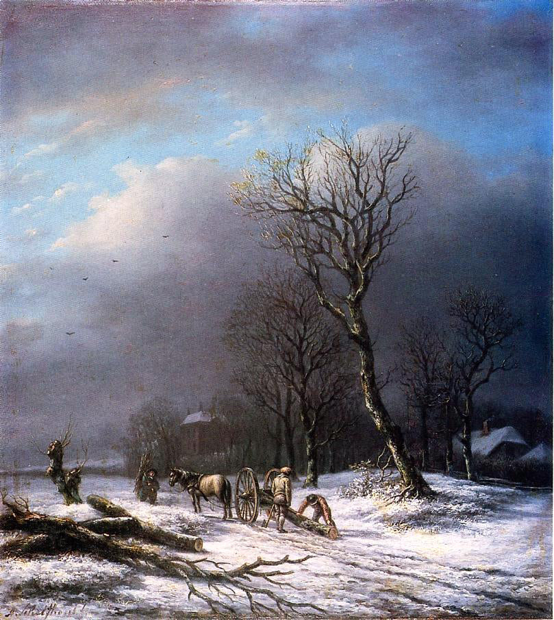 Andreas Schelfhout Follower - Canvas Print