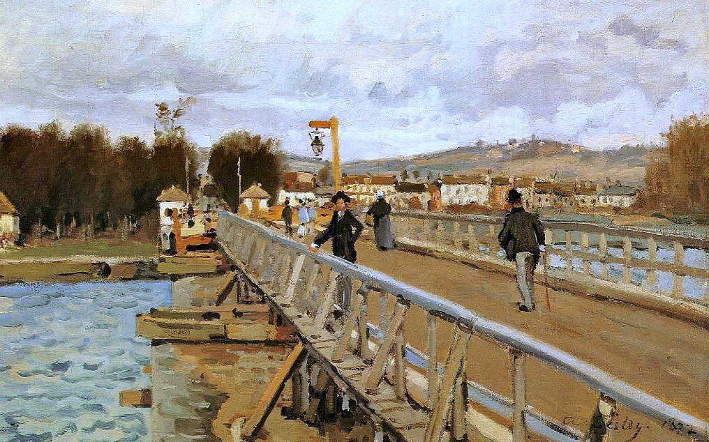Alfred Sisley Footbridge at Argenteuil - Canvas Print