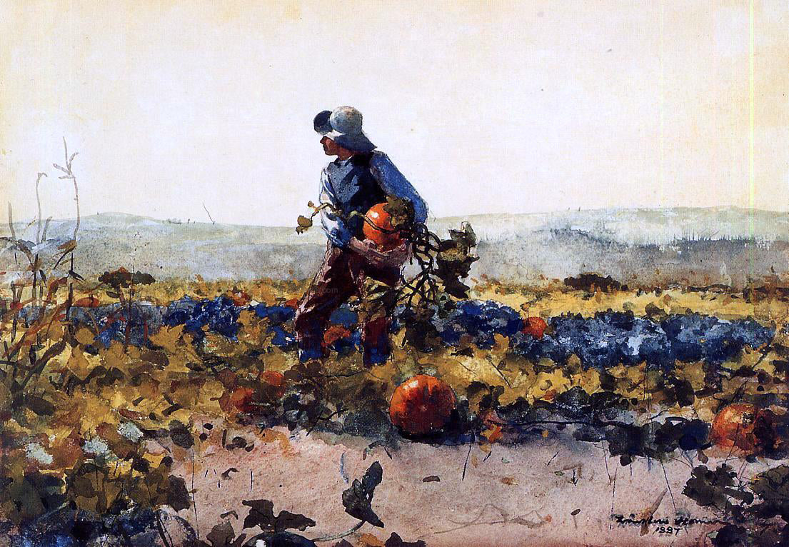 Winslow Homer For the Farmer's Boy (old English Song) - Canvas Print