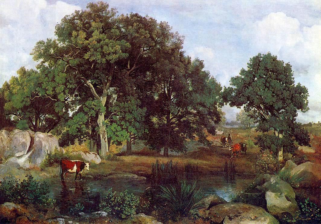 Jean-Baptiste-Camille Corot Forest of Fontainebleau - Canvas Print