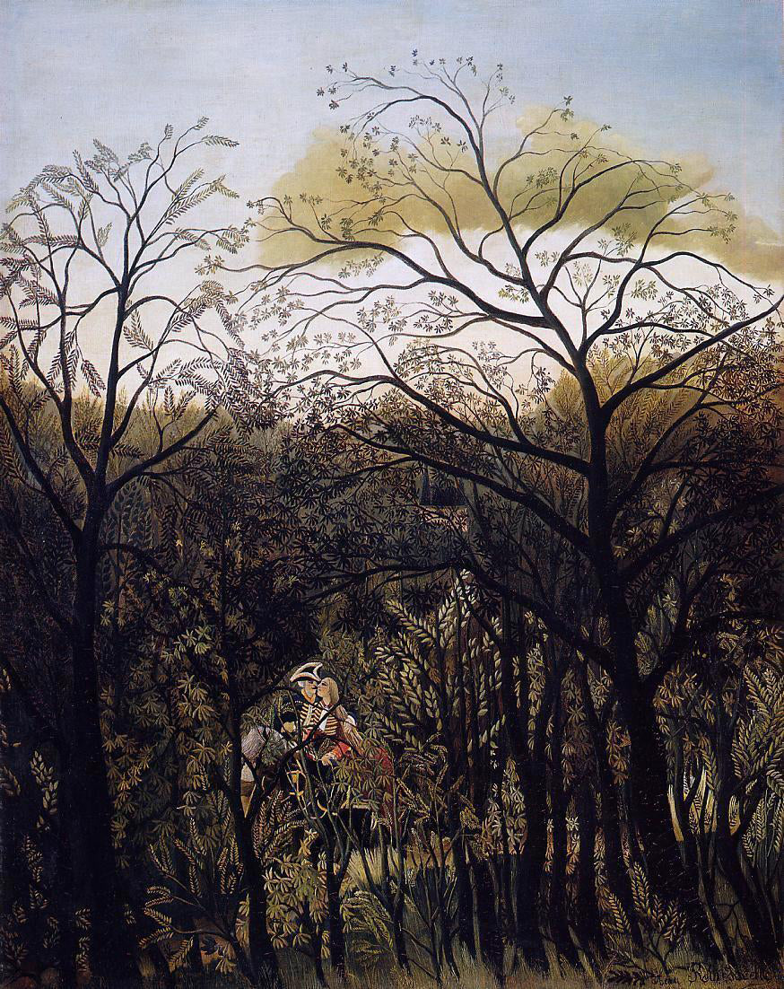 Henri Rousseau Forest Rendezvous - Canvas Print