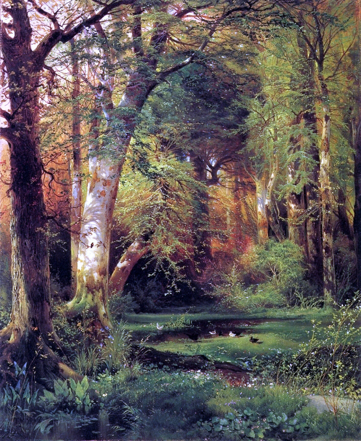 Thomas Moran Forest Scene - Canvas Print