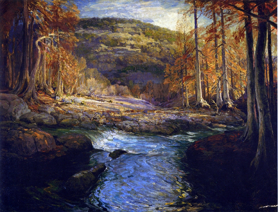 Julian Onderdonk Forest Stream (also known as Headwaters of the Guadalupe) - Canvas Print