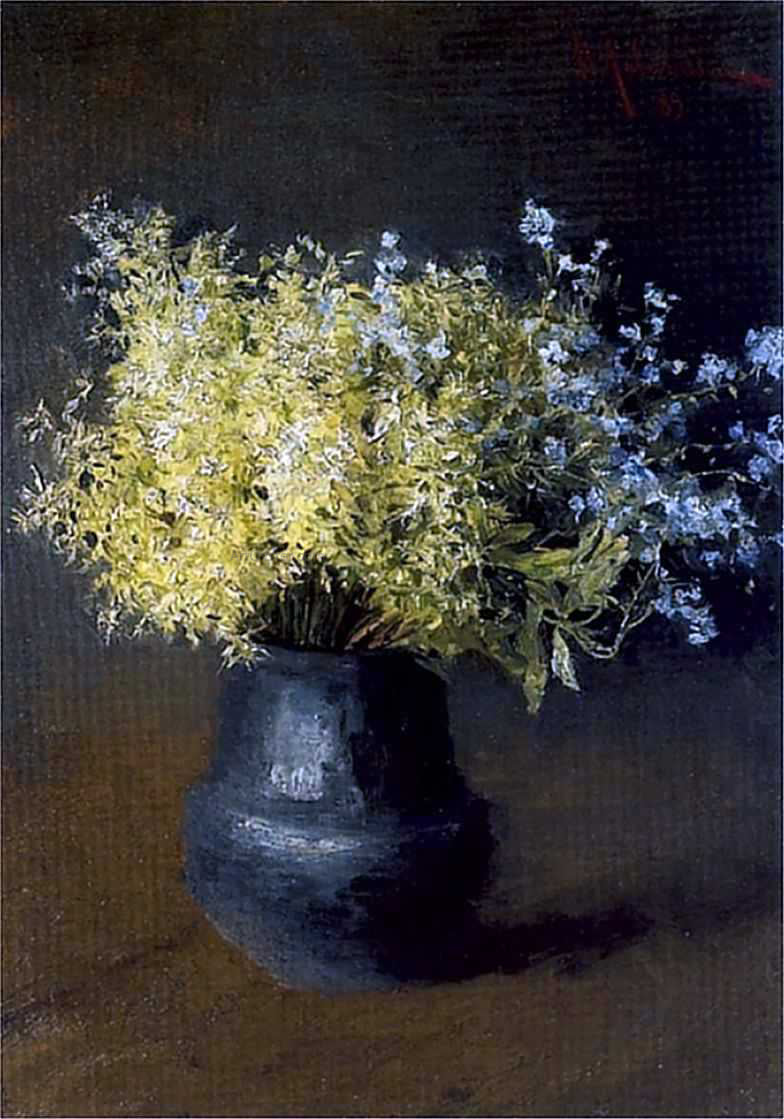 Isaac Ilich Levitan Forest Violets and Forget-Me-Nots - Canvas Print