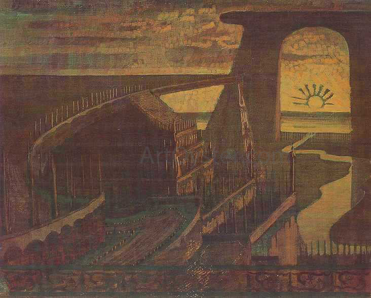 Mikalojus Ciurlionis Fortress Fortress Fairy Tale - Canvas Print