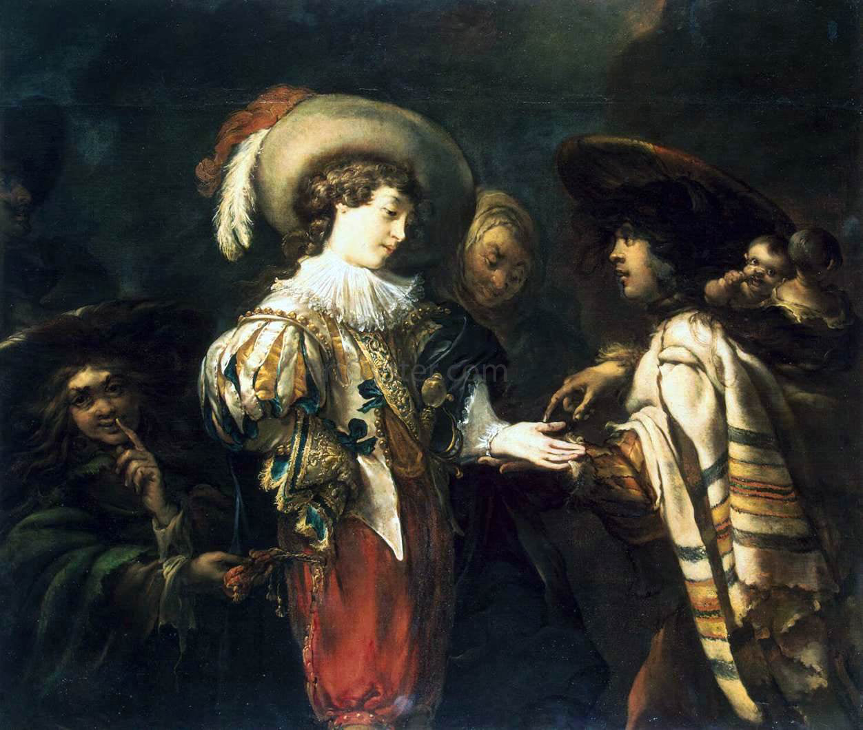 Jan Cossiers Fortune Teller - Canvas Print