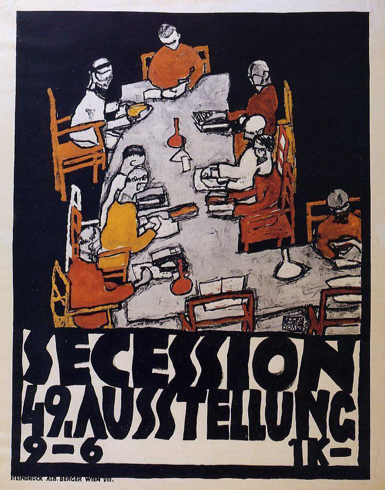 Egon Schiele Forty-Ninth Secession Exhibition Poster - Canvas Print