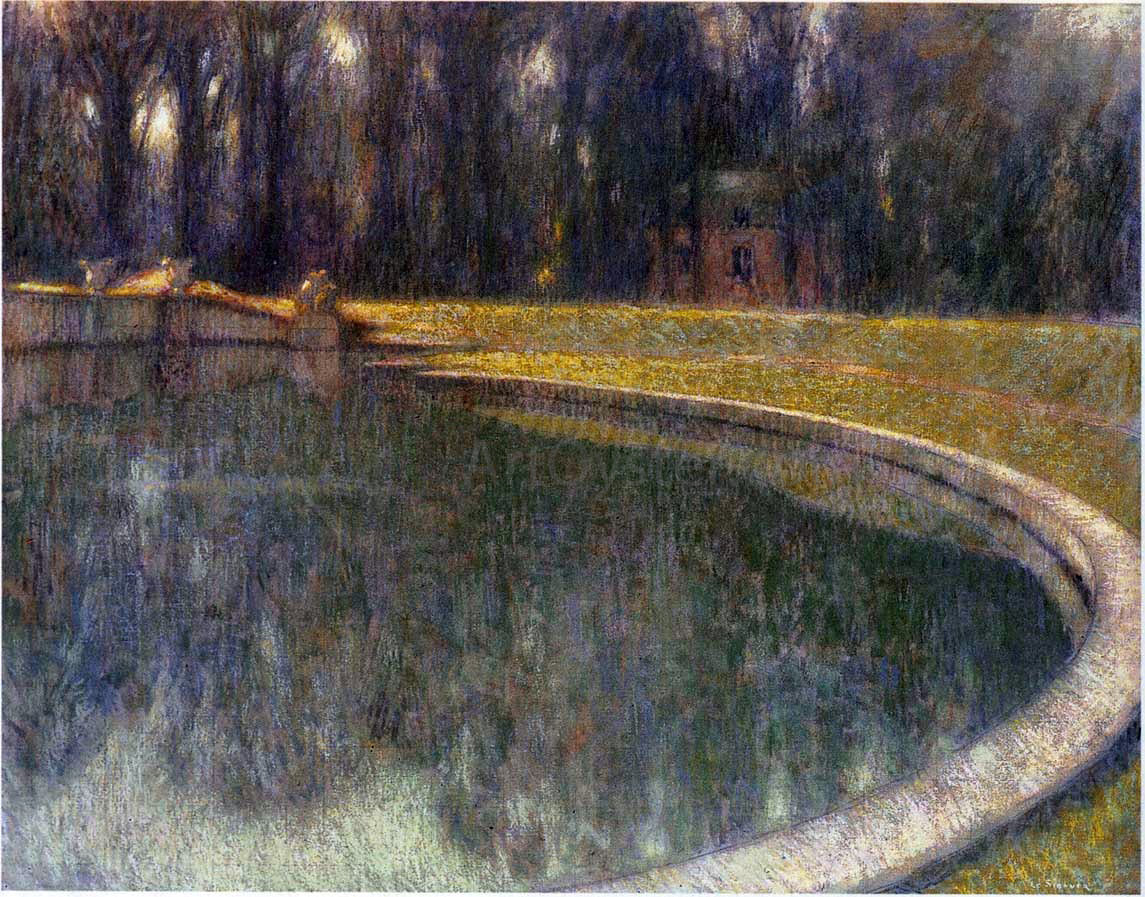 Henri Le Sidaner Fountain of Neptune in Versailles - Canvas Print