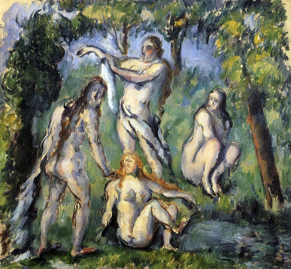 Paul Cezanne Four Bathers - Canvas Print