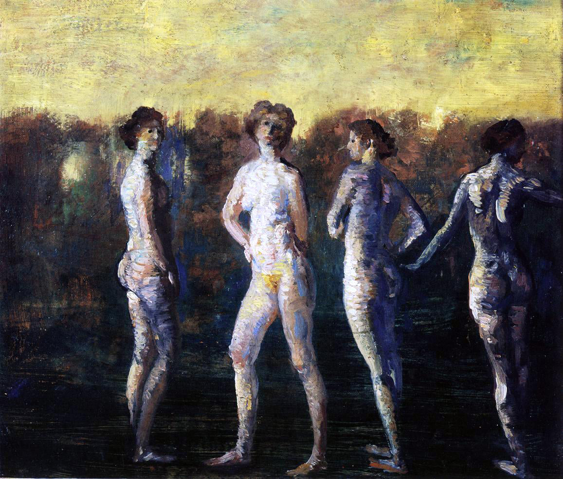 Arthur B Davies Four Figures - Canvas Print