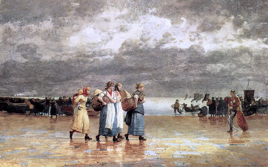 Winslow Homer Four Fisherwives - Canvas Print