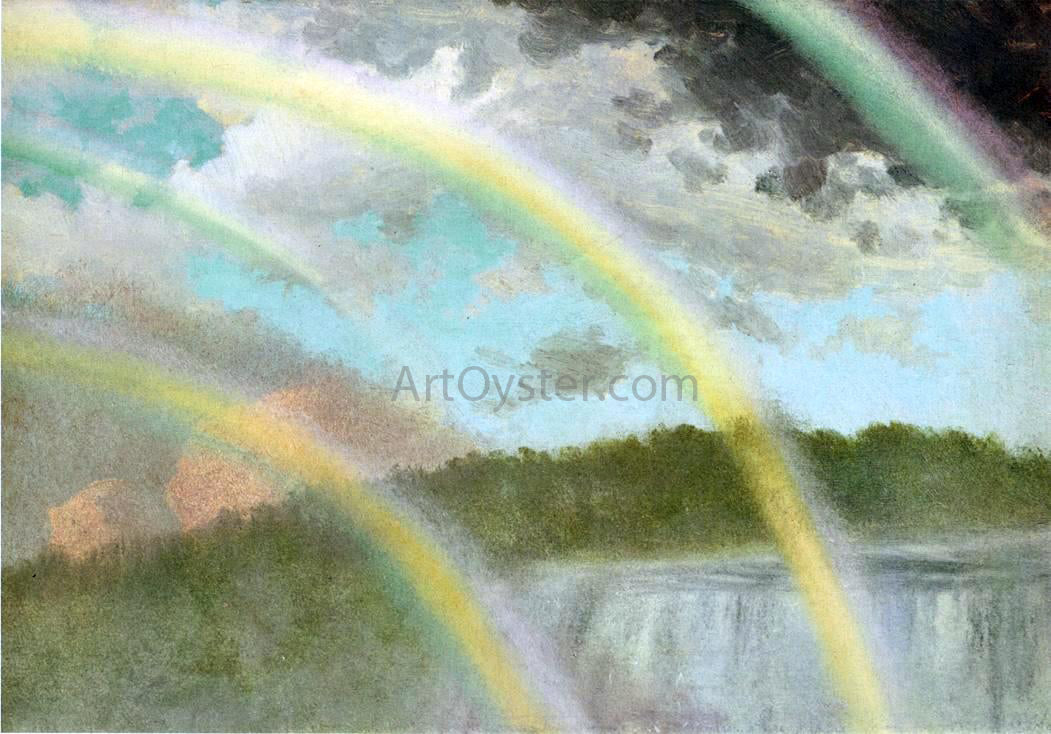 Albert Bierstadt Four Rainbows Over Niagara Falls - Canvas Print