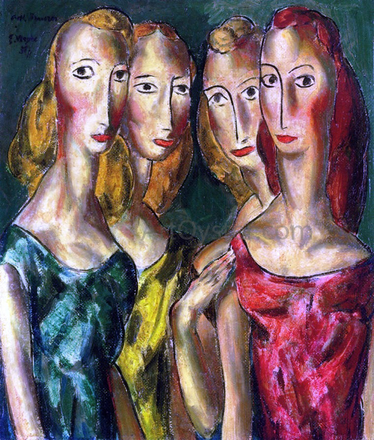 Alfred Henry Maurer Four Sisters - Canvas Print