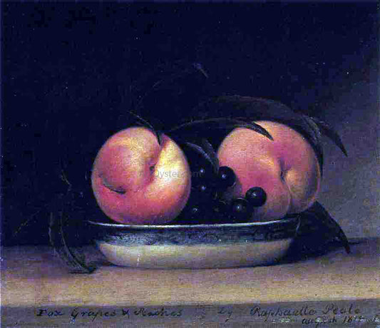 Raphaelle Peale Fox Grapes and Peaches - Canvas Print