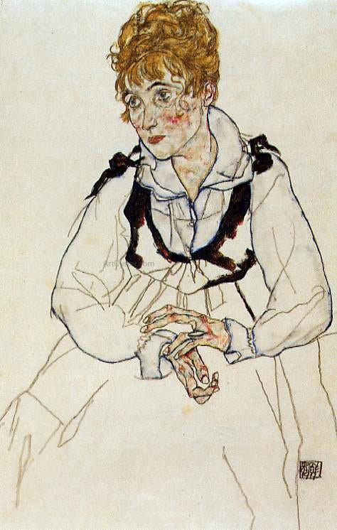 Egon Schiele Frau Schiele - Canvas Print